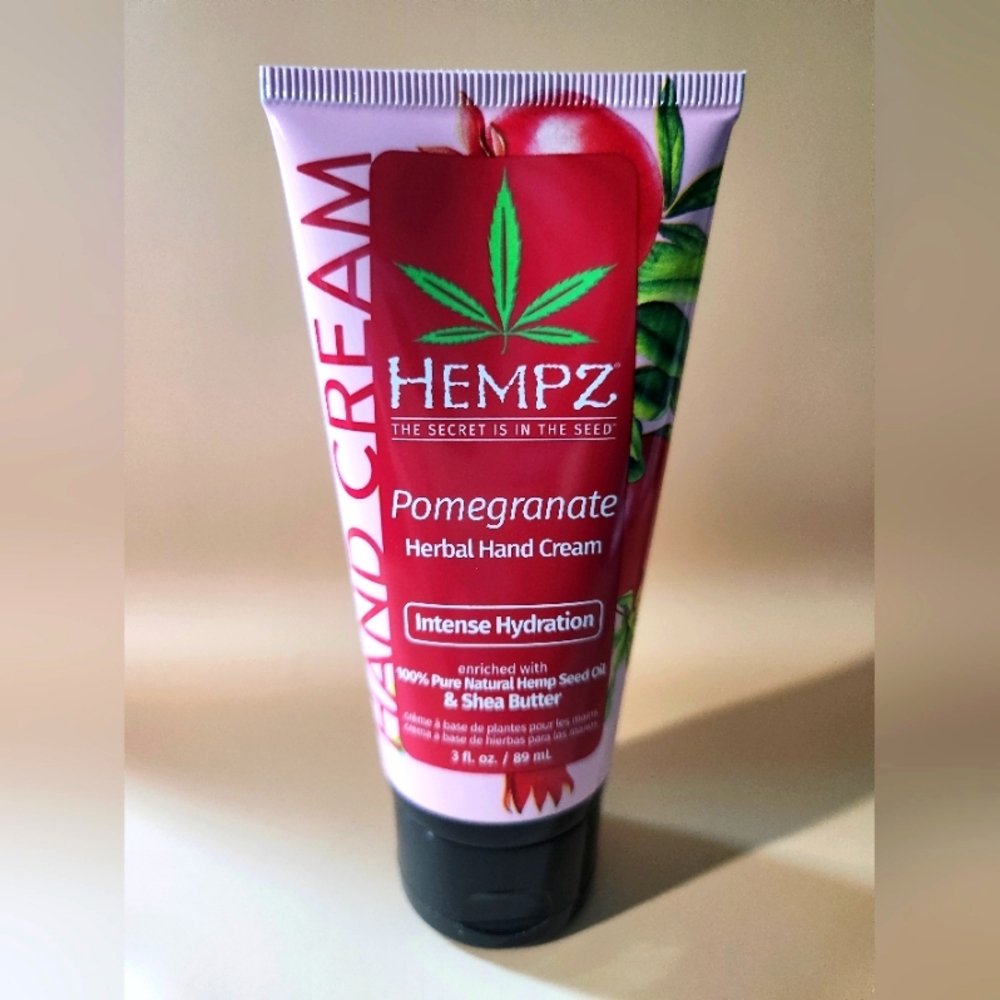 Hempz Pomegranate Herbal Hand Cream - Intense Hydration - 3 Fl. Oz. Tube